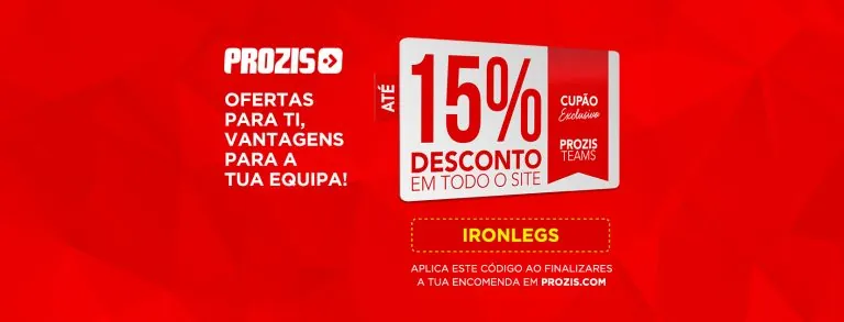 Prozis: até 15% de desconto em todo o site com o código IRONLEGS